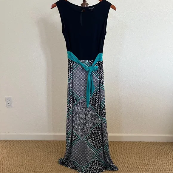 plus size floral maxi dress with sleeves Bellini & Brunch Plus-Size Floral Smocked Maxi Dress 1X